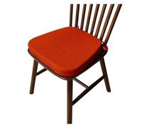 NMVAWIPT Memory Foam Kitchen Chair Cushion - Thick Non-Slip Seat Pad With Removable Linen Cover & Dual Fastening Straps(Dark Red,43 * 40 * 35 * 8cm)