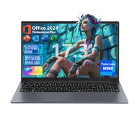 Nmybwo 【Office 2024 / Win11 Pro】 17.3-inch Laptop, in tel N150 CPU(Up to 3.6GHz) 16GB RAM 512 GB NVMe SSD,FHD IPS Display, Backlit Keyboard, 6000mAh Battery, HDMI, USB 3.0, Type-C, Wi-Fi (16G+512GB)