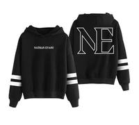 NMYTYUD Nathan Evans 2026 Pullover Sweatshirts, Streetwear Hoodie Image Printed Long Sleeve Outerwear Women Men Fashion,Black,XS