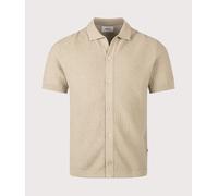 NN.07 Mens Ares knitted Short Sleeve Shirt - Colour: 109 Desert Khaki - Size: Large