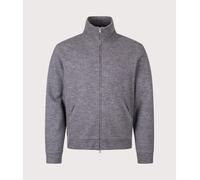 NN.07 Mens Boiled Zip Through Knit Jumper - Colour: 941 Dark Grey Mel - Size: XL