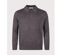 NN.07 Mens Emerson Long Sleeve Wool Knitted Polo Shirt - Colour: 132 Earthwood - Size: Medium