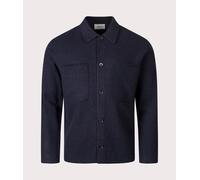 NN.07 Mens Jonas Boiled Wool Overshirt - Colour: Navy Blue - Size: Large
