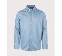 NN.07 Mens Regular Fit Colby Long Sleeve Shirt - Colour: 241 Bleach Indigo - Size: Medium