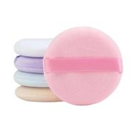 NN 5Pcs Washable Makeup Powder Puff, Soft Face Makeup Sponge, Loose powder Foundation Blending Sponges Set, Beauty Blender, Round Shape Reusable Cosmetic Powder Puff Wet & Dry Tool (Multicolor)
