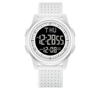 NN BEN NEVIS Watch for Men, Digital Watch with Stopwatch/Countdown/Alarm/Dual Time/Calender, Ultra-Thin Minimalist Fashion Simple Men's Wrist Watch, Gifts for Mens Womens, 02-White-B