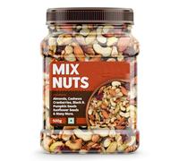 NN Nutmix 500g, Dried Almonds, Black Raisins, Cashewnuts, Cranberries, Black Dates & Many More. (Pack of Jar)