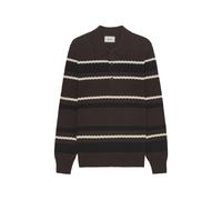 NN07 Alfie striped long-sleeve polo shirt - Brown S-M-L-XL