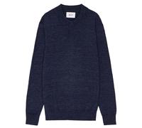 NN.07 Mens Emerson Long Sleeve Wool Knitted Polo Shirt - Colour: 200 Navy Blue - Size: XL