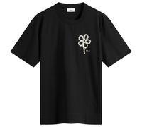 NN07 Men's Pedro Embroidered Flower T-Shirt Black