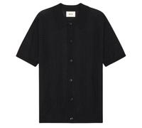 NN07 Thor Wool Blend Button Through Polo Shirt - Deep Navy XL XL