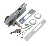 NNAA Storefront Door Mortise Lock Hook Deadbolt & Double Keyed Cylinder Combo Adams Rite Cam Deadbolt Lock Set for Storefront Entry Doors in Aluminum (1-1/8" Backset)