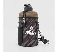 NNAVIVVA SPLENDID 2.2 Litre Large Reusable Gym Water Bottle with Straw Lid and Insulation Cover, Dishwasher Safe, BPA Free Tritan Plastic (Black in the Sleeve Cover)