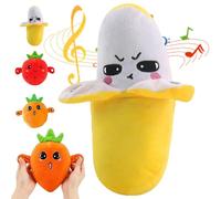 NNBWLMAEE 2026 New Interactive Banana, Interactive Music Plush Toy, Touch-Sensitive Fruit Plush with Sound Features, Induction Singing Sensory Toy for Kids Early Education, Parent-Child Play Fun (A1)