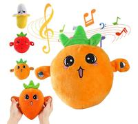 NNBWLMAEE 2026 New Interactive Banana, Interactive Music Plush Toy, Touch-Sensitive Fruit Plush with Sound Features, Induction Singing Sensory Toy for Kids Early Education, Parent-Child Play Fun (B1)