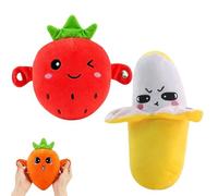 NNBWLMAEE 2026 New Interactive Banana, Interactive Music Plush Toy, Touch-Sensitive Fruit Plush with Sound Features, Induction Singing Sensory Toy for Kids Early Education, Parent-Child Play Fun (2B)