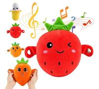 NNBWLMAEE 2026 New Interactive Banana, Interactive Music Plush Toy, Touch-Sensitive Fruit Plush with Sound Features, Induction Singing Sensory Toy for Kids Early Education, Parent-Child Play Fun (C1)