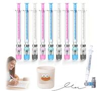 NNBWLMAEE 3/6/9-Pack Syringe Shaped Gel Pens, 2026 New Creative Syringe Shaped Gel Pen for Funny, 0.38mm Black Neutral Pen, Nurse Accessories for Work and Nursing School Supplies, Gift (9pack)