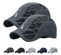 NNBWLMAEE Aeromesh Sport Cap, Sport Hat - Breathable Mesh Design, Low-Profile Fit Adjustable, Quick Dry Baseball Cap (2Darkgray)