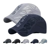 NNBWLMAEE Aeromesh Sport Cap, Sport Hat - Breathable Mesh Design, Low-Profile Fit Adjustable, Quick Dry Baseball Cap (2PCS-D)