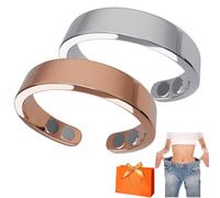 NNBWLMAEE Calmara Magnetic Ring, 2025 New Calmara Ring with 4 Powerful Magnets, Adjustable Stainless Steel for Women Men, To Flatter Belly and Stress Reducing (2pcs-a)