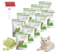 NNBWLMAEE Cat Grass Teething Stick, Cat Grass Chew Stick, Cat Grass Teething Stick Cuddles and Meow, Cat Grass Teething Sticks for Indoor Cats, Cat Grass Teething Stick Chicken (10Packs)