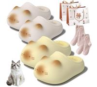 NNBWLMAEE Cat Paws Footprints Fluffy Plush Fleece Height Increase Slippers, Cute Animal Ultra-Thick Slipper Home Shoes, for Winter Girls Gift Idea, Cute Animal Home Shoes (7,2PCS)