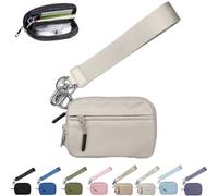 NNBWLMAEE Commonlyto Wallet, The Wallet 2nd Gen, Wristlet Waterproof Nylon Wallets for Women Daily & Shopping, Zippered Card Case with Id Window (Beige)