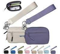 NNBWLMAEE Commonlyto Wallet, The Wallet 2nd Gen, Wristlet Waterproof Nylon Wallets for Women Daily & Shopping, Zippered Card Case with Id Window (2PC-10)