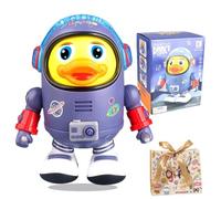 NNBWLMAEE Dancing Space Duck Toy, Electric Musical Dancing Duck Robot Toy, Children Interactive Early Educational Space Ducks Toys, Suitable for Birthday, Christmas and Children's Gifts (1PC)