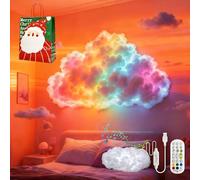 NNBWLMAEE DIY USB-Powered Thundercloud LED Light Decor, 3D Big Cloud Lightning Ambient Light Kit, DIY 3D Thundercloud Night Lights with Remote Control, Clouds Lamp for Bedroom & Gaming Room (1pc)
