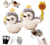 NNBWLMAEE Flappy Bird Cat Toy, Flapping Bird Cat Toy, Simulated Chirping Birds Cats Toys Flapping Wings, Rechargeable, Interactive Catnip Toys for Indoor Kittens for All Breeds Cats Kicker (Owl,2PCS)