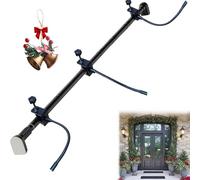 NNBWLMAEE Garland Hanger for Front Door, Wreath Hanger Adjustable for 32"- 80" Doors, Heavy Duty Christmas Halloween Decoration Holder for Wreaths, Lights & More, No Screws, Drilling (31.5-80.71in)