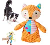 NNBWLMAEE Immortal Squeaker Plush Toy for Aggressive Chewers, Immortal Squeaker Plush Toy, Invincible Robustpig, Made for Your Heavy Chewers (Fox)
