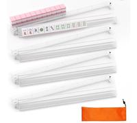 NNBWLMAEE Mahjong Racks with Pushers Set of 4, Non-Slip 2-in-1 Mahjong Racks with Integrated Pushers, Mahjongs Tile Rack Set for American, Traditional Mahjongs & Board Game Home Club Party Use (A1)