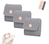 NNBWLMAEE Mini Travel Jewelry Bag, Mini Roll Bag with Buckle, Portable Foldable Organizer Case, Small Pouch for Ring, Earring (3PCS-A)