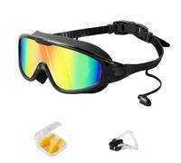NNBWLMAEE My Cool Summer Goggles, No Leaking Swim Glasses for Men Women Youth, HD Large Frame Waterproof Anti-Fog Swimming Goggles with Ear Plugs Attached (Yellow)