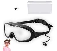 NNBWLMAEE My Cool Summer Goggles, Wide Vision Anti-Fog Anti-UV Pool Glasses, Waterproof Kids Swim Eyewear Adjustable Straps, With Ear Plugs Outdoor Sports Diving Eyewear (1pc)