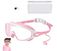 NNBWLMAEE My Cool Summer Goggles, Wide Vision Anti-Fog Anti-UV Pool Glasses, Waterproof Kids Swim Eyewear Adjustable Straps, With Ear Plugs Outdoor Sports Diving Eyewear (5pc)