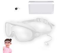 NNBWLMAEE My Cool Summer Goggles, Wide Vision Anti-Fog Anti-UV Pool Glasses, Waterproof Kids Swim Eyewear Adjustable Straps, With Ear Plugs Outdoor Sports Diving Eyewear (3pc)