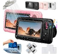 NNBWLMAEE Phone Holder, Aqua Play Phone Holder with Speaker, Aqua Play Shower Phone Case - Waterproof/Fog-Proof, HD Touch Screen, 360° Rotation, Angle Adjustable, Enhanced Sound Quality (2E)