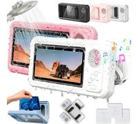 NNBWLMAEE Phone Holder, Aqua Play Phone Holder with Speaker, Aqua Play Shower Phone Case - Waterproof/Fog-Proof, HD Touch Screen, 360° Rotation, Angle Adjustable, Enhanced Sound Quality (2D)