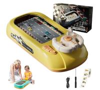 NNBWLMAEE Race Adventure Car Steering Wheel Toy, Musical Steering Wheel Car Games, Racing Adventure Cars Steering Wheel Toy for Boys 3+, Birthday, with Sounds for Kids (yellow)