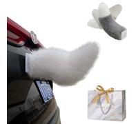 NNBWLMAEE Remote Control Electric Car Tail, Rechargeable Plush Animal Moving Tails, Electric Animal Tails Cars Decor, Cute Fuzzy Wagging Animals Tail Car Decoration, for Cars Exterior (N-1)