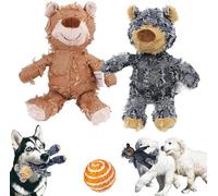 NNBWLMAEE Unbreak Bear Dog Toy, 2025 New Unbreaka-Bear For Heavy Chewers, Indestructible Bear Dog Toy, 2.0 Unbreakable Bea r T oy, For Aggressive Chewers, Keep Them Busy (2pcs-c)