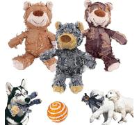 NNBWLMAEE Unbreak Bear Dog Toy, 2025 New Unbreaka-Bear For Heavy Chewers, Indestructible Bear Dog Toy, 2.0 Unbreakable Bea r T oy, For Aggressive Chewers, Keep Them Busy (3pcs-a)