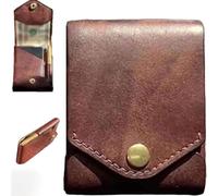 NNBWLMAEE Vintage Handmade Leather Wallet, Multifunctional Handmade Leather Wallet for Men, Built-in Pen Slot, Slim Business Card Holde, Compact Heavy Duty Wallets for Cash (1PC)