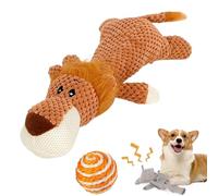 NNBWLMAEE Wowpetsmart Invincible Chewanimals, Wowpetsmart for Heavy Chewers, Wowpetsmart Chew Animals, Wowpetsmart Dog Toys for Small and Large Dogs, No Hurt Teeth (Lion)