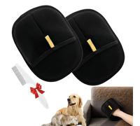 NNBWLMAEE Yomi Pet Hair Remover, Pet Hair Removal Glove, Static Removal Grooming Gloves, Double-Sided Brush for Carpet, Sofa, Bed, Clothes (2pcs)