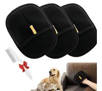 NNBWLMAEE Yomi Pet Hair Remover, Pet Hair Removal Glove, Static Removal Grooming Gloves, Double-Sided Brush for Carpet, Sofa, Bed, Clothes (3pcs)